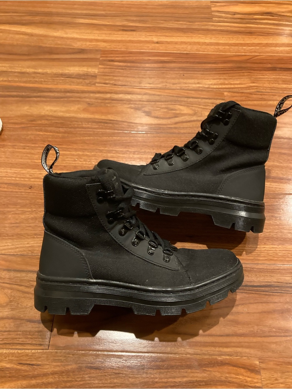 Dr. Doc Martens AW004 Combs W Poly Combat Boots Black Women's Size 8 US